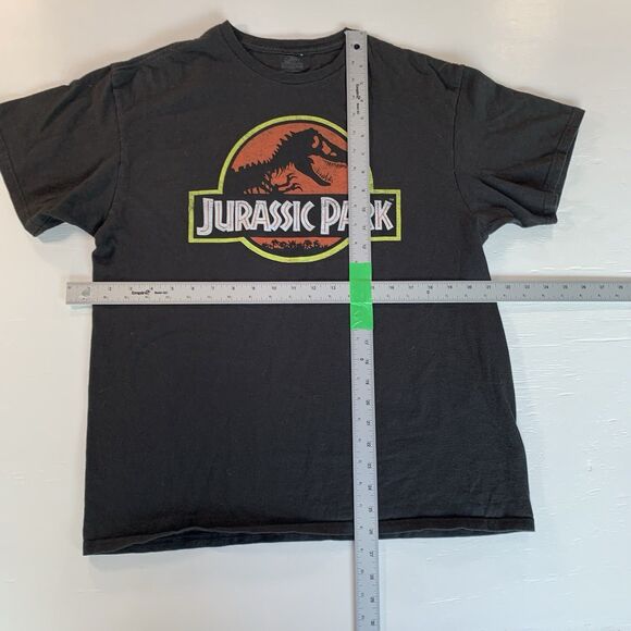 Jurassic Park T-Shirt Tee T-Rex Black Cotton Mens L - Picture 4 of 7